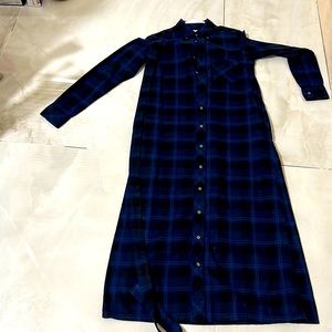 Blue long sleeve dress button down